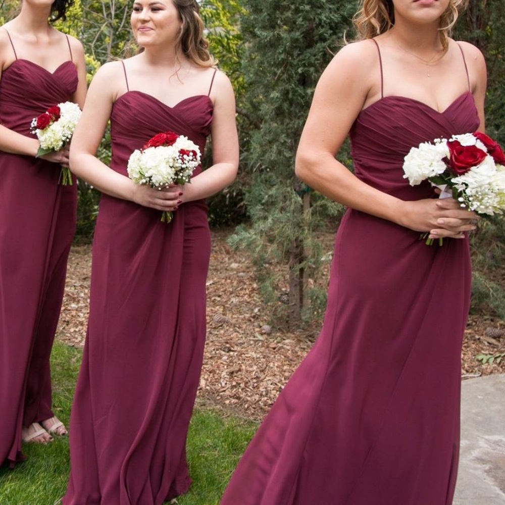 Burgundy bridesmaid/prom dress